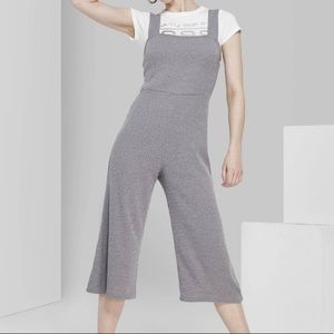 New Grey Rib Knit jumpsuit